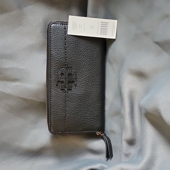 Tory Burch Bags New Tory Burch Mcgraw Zip Continental Wallet Black